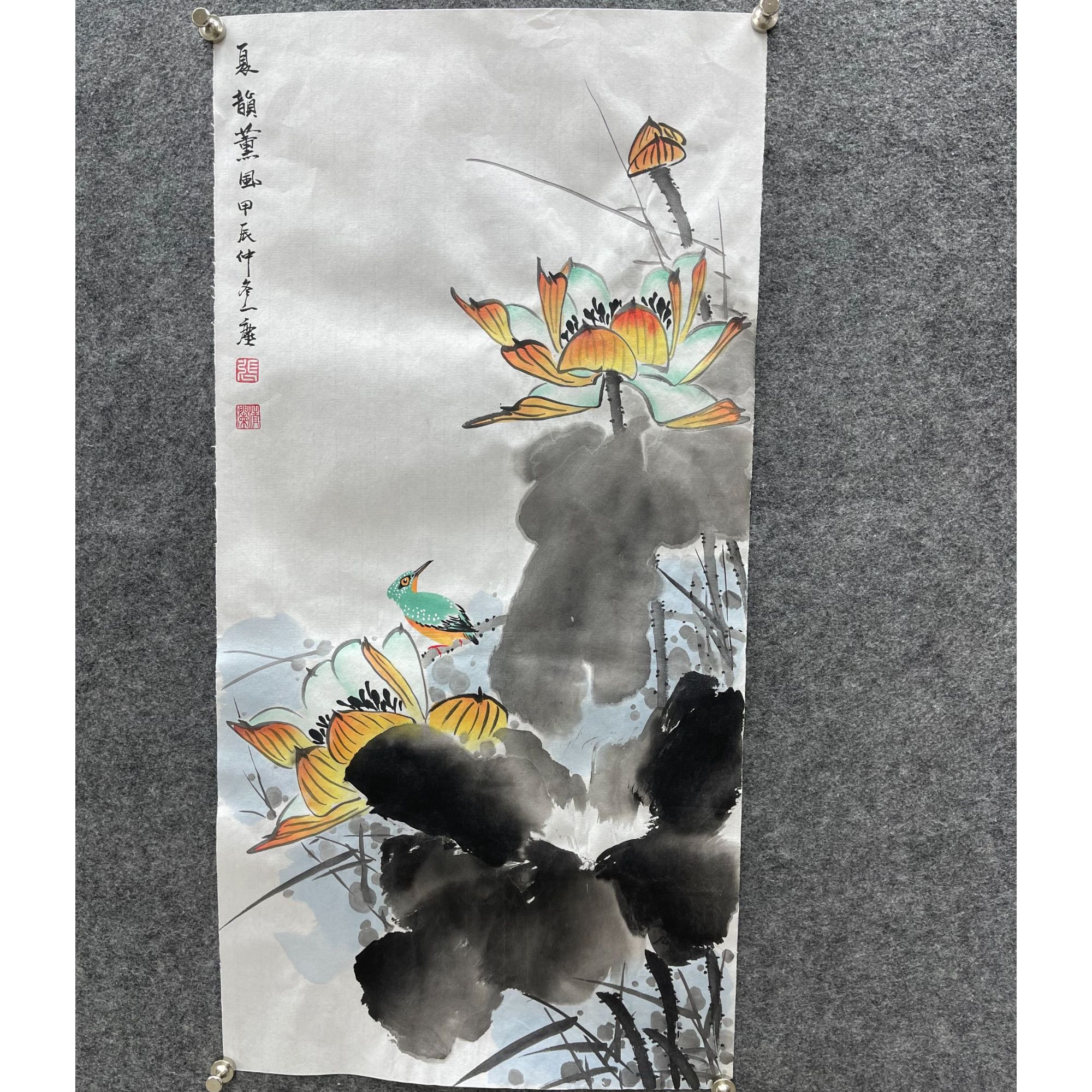 张清澜国画 夏韵薰风