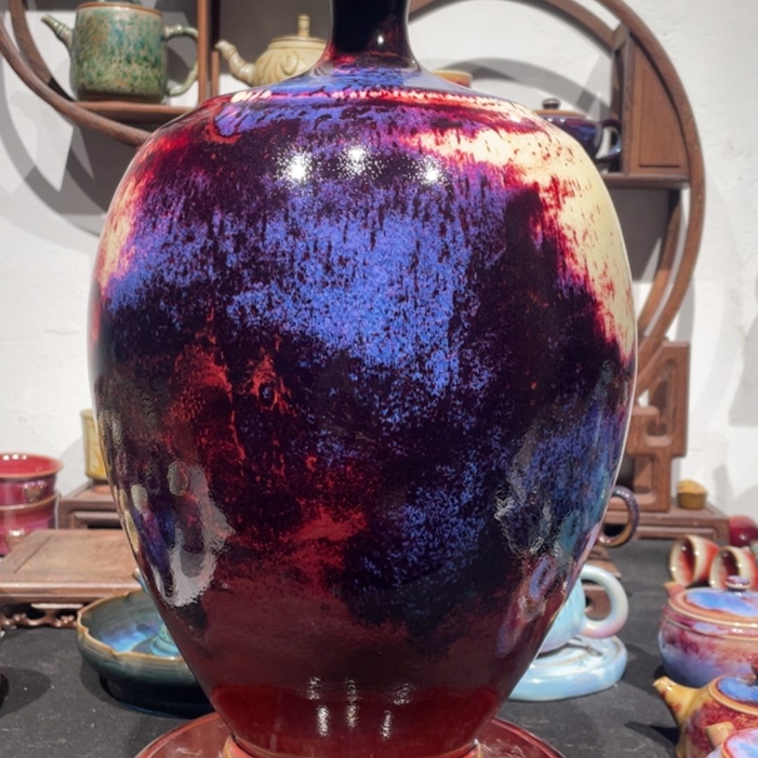 大***鱼中国神后钧瓷花器