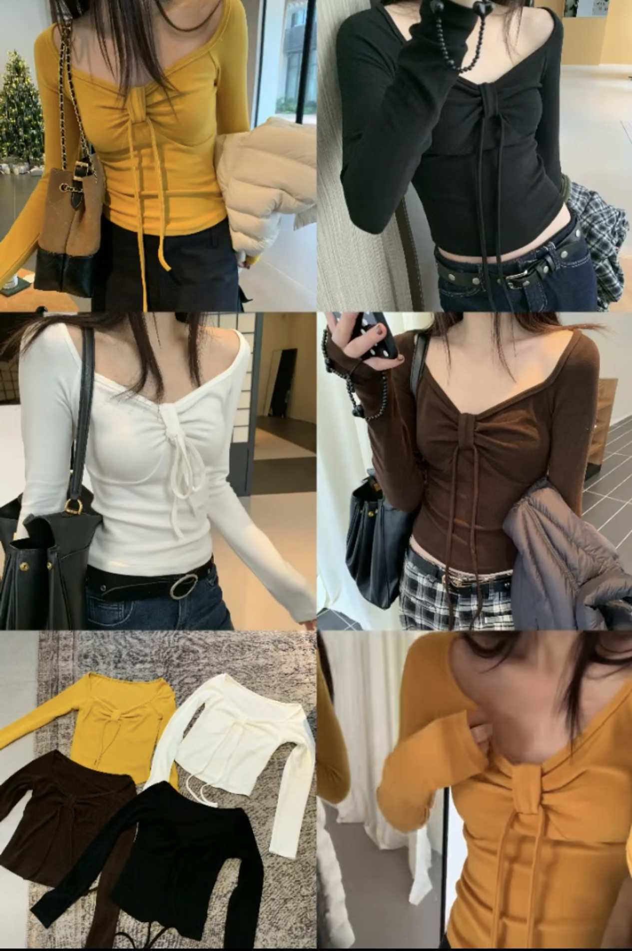 XiTang（2253#新）显瘦马卡龙色系长袖时尚百搭上衣