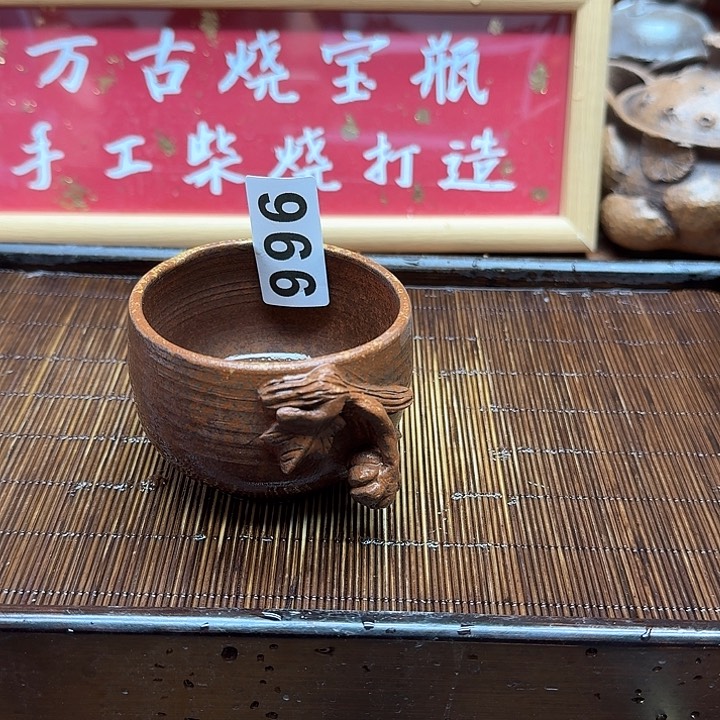 纯手工制作粗陶茶具