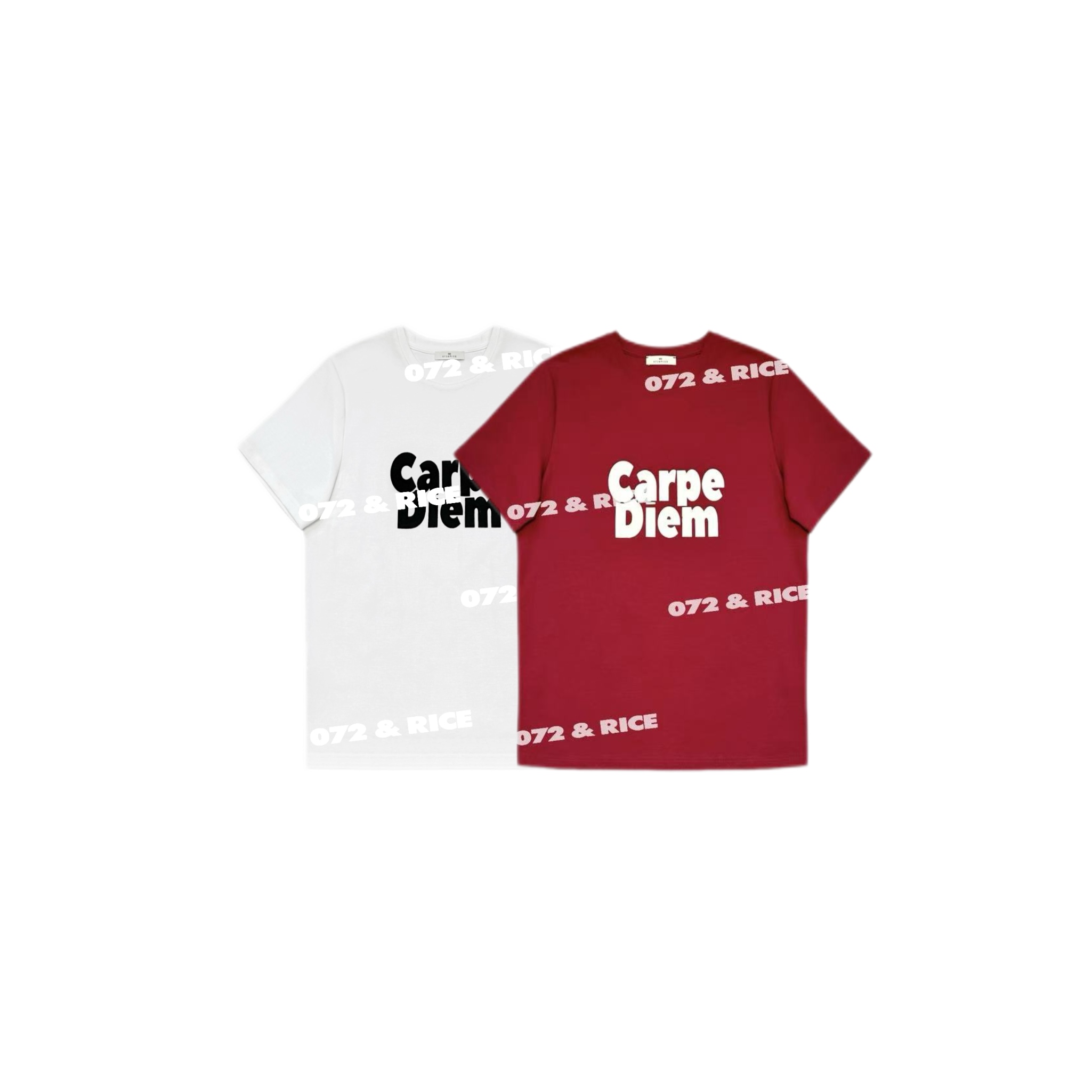 072 & RICE【好运】春季休闲圆领印花短袖T恤 32S065Z*