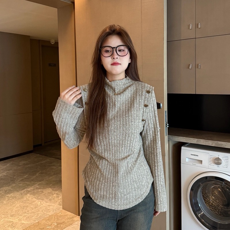 秋季新款胖mm大码女韩版时尚高领加厚保暖打底衫长袖上衣