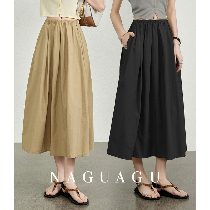 【裸感空气裙】柔韧亢皱面料半身裙FY1BQ1509-A