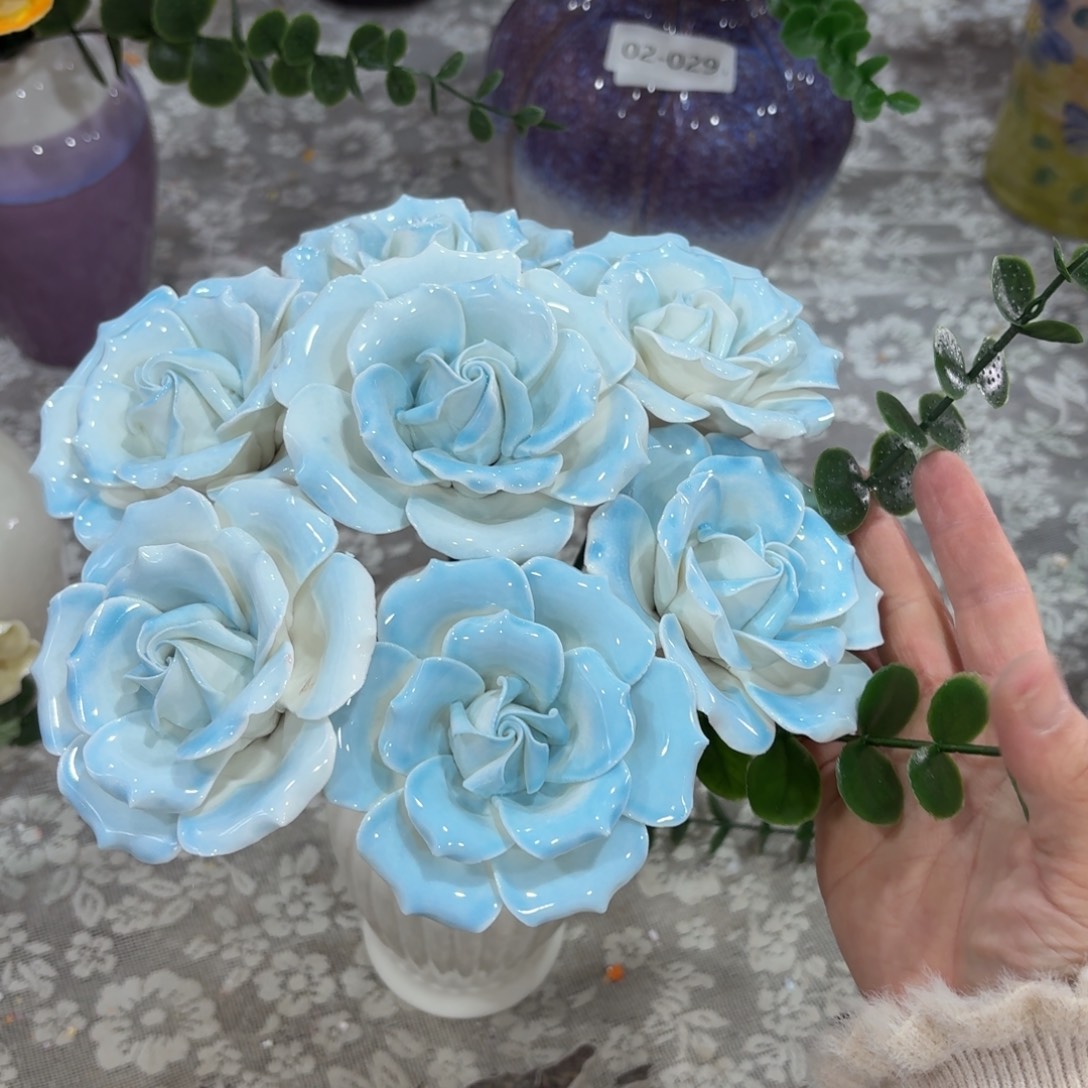 7根送两根草陶瓷花拍满20元发货退款拉黑