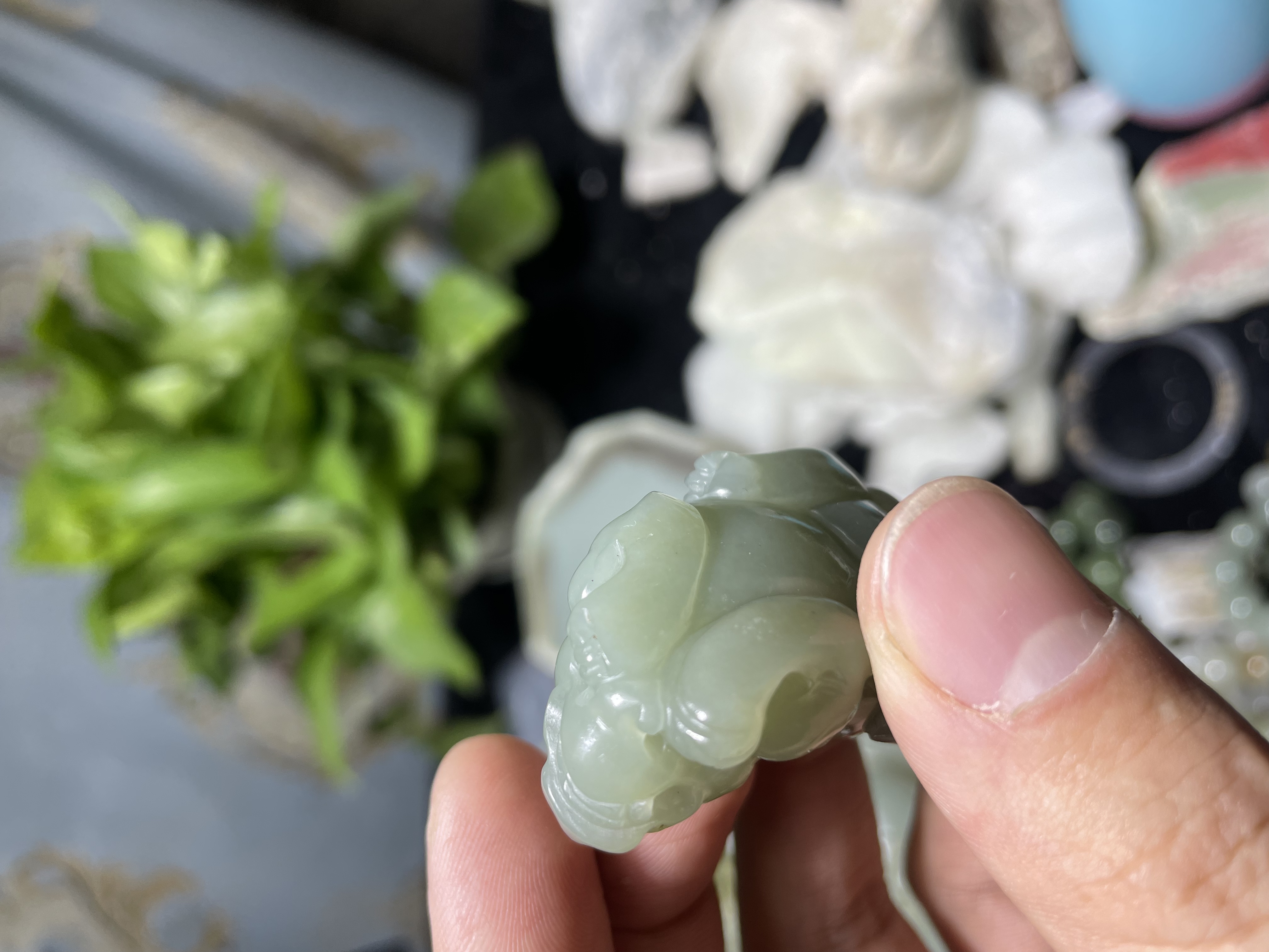 新疆和田且末糖白（滋磁定制）质地盆景