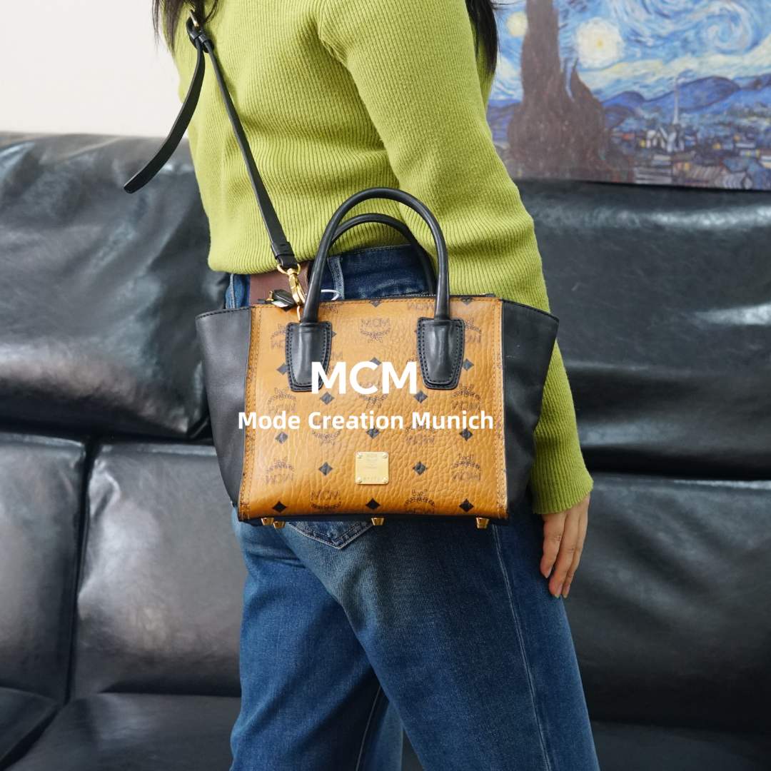 95新 MCM 拼色斜挎包/FYHD11603012/3012