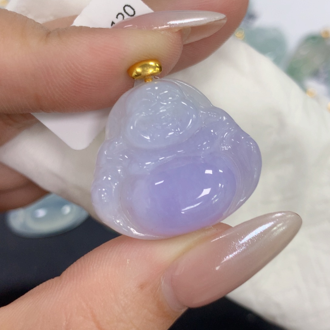 颈饰18K金镶嵌翡翠