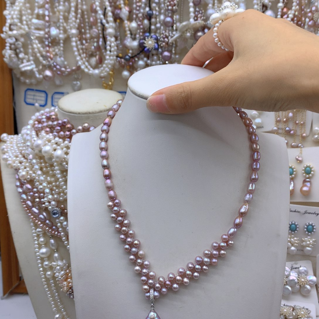 D****合金淡水珍珠项链耳饰