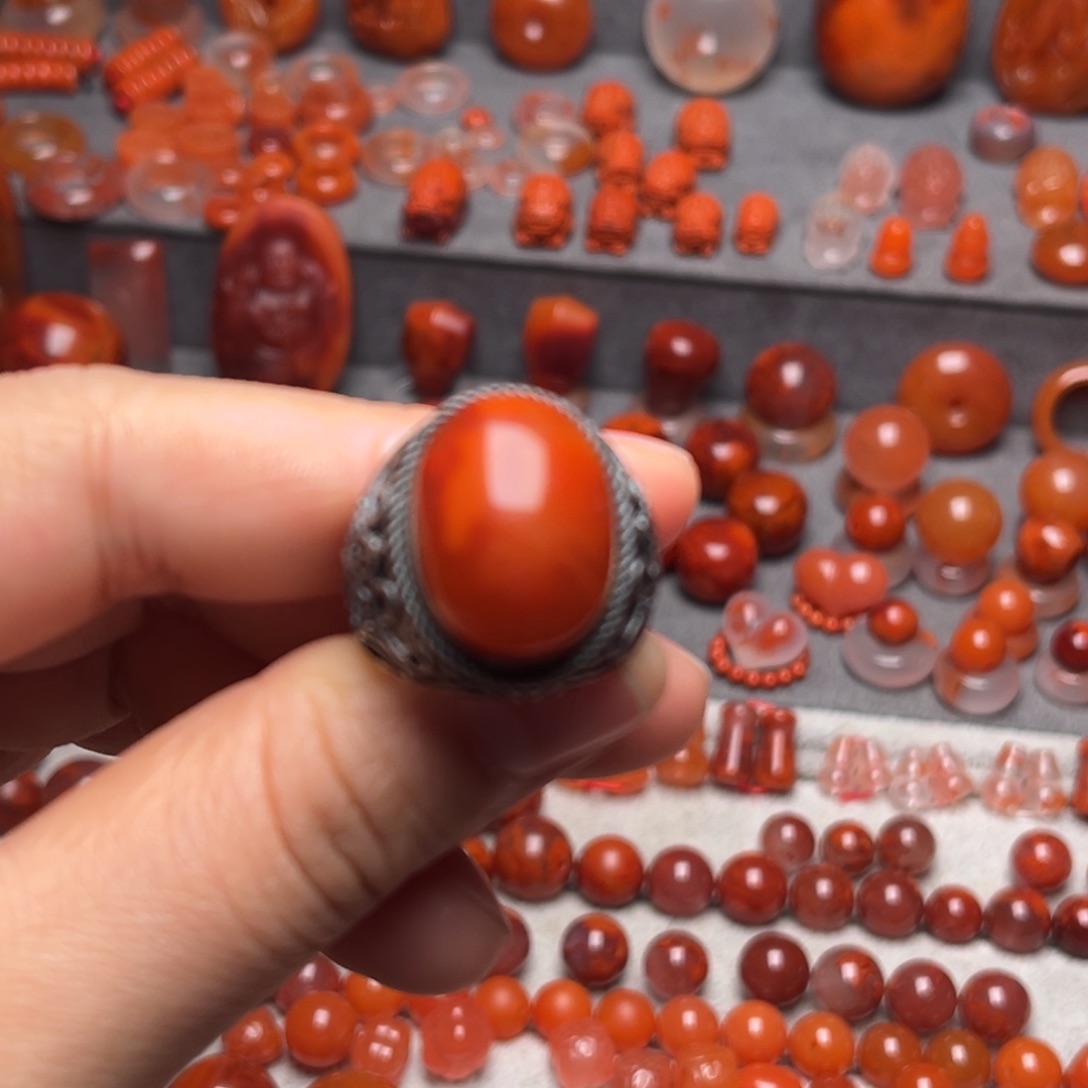 玛***子南红玛瑙未镶嵌戒指戒指