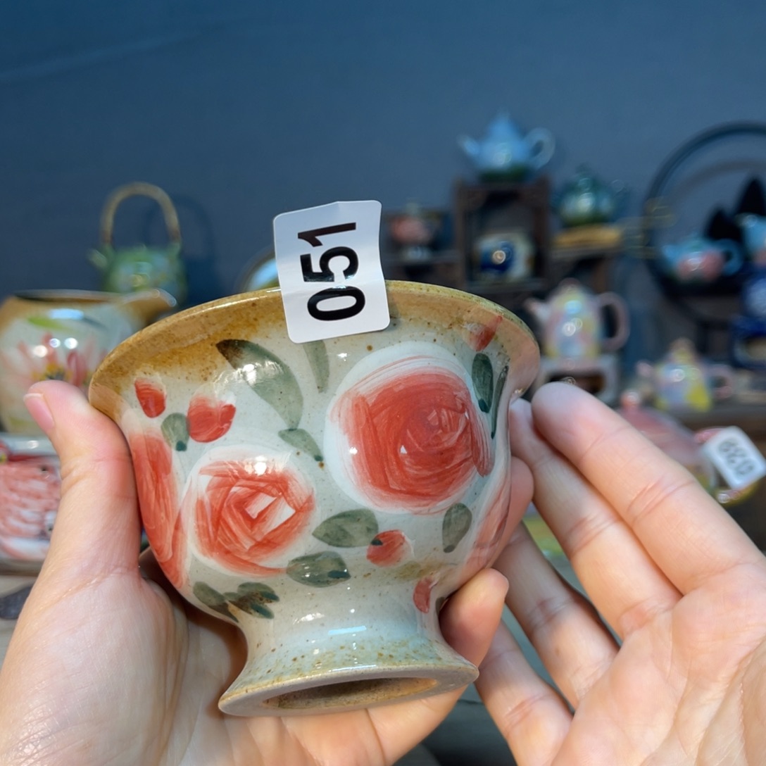 杯素浅陶瓷手工手绘