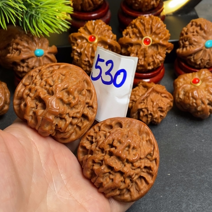 文玩核桃把件48官帽530