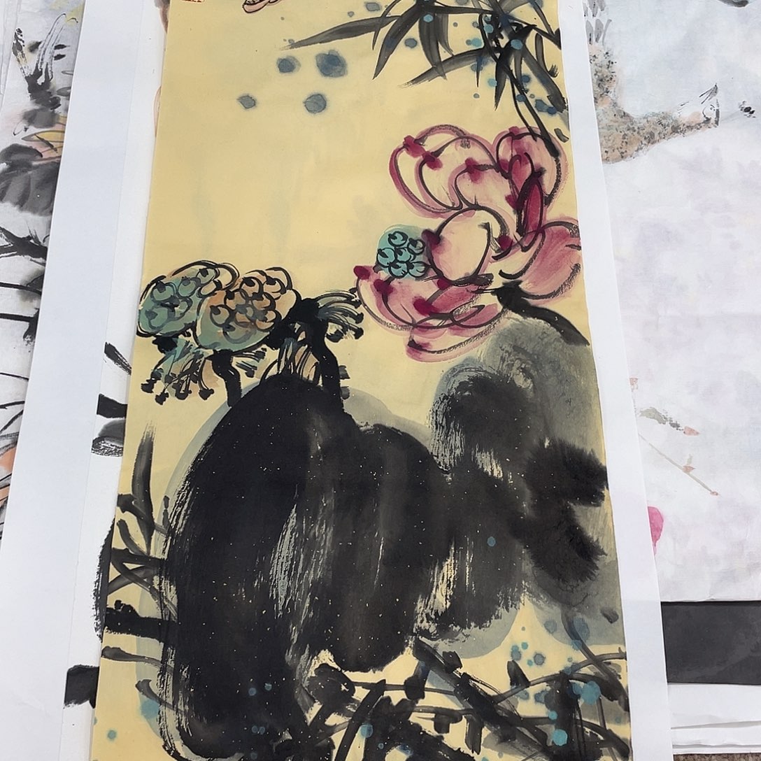 帅***紫国画石丽钦老师作品6666