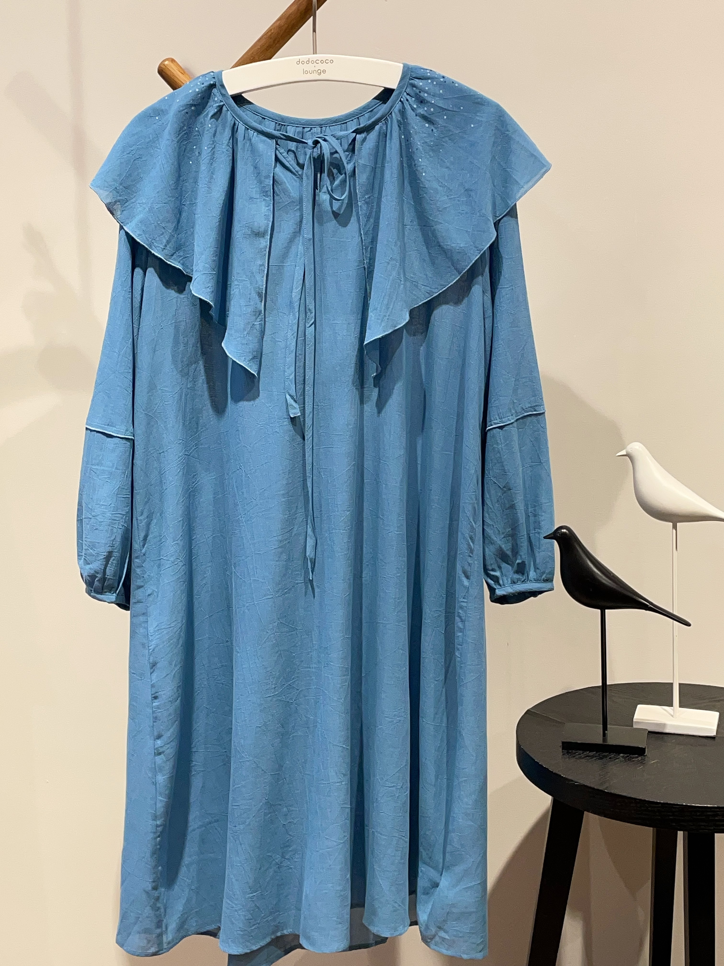 251-031朵朵可可25年春夏新款套头纯色宽松长袖家居睡裙