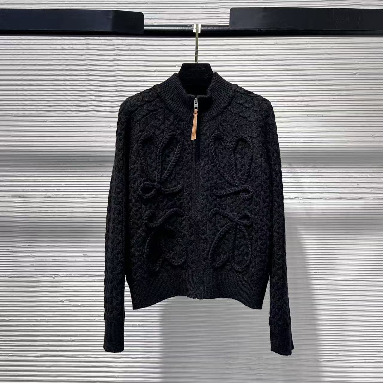 【Da Yang】25长袖极简风冬季字母针织毛针织衫衫时尚开衫修身B322