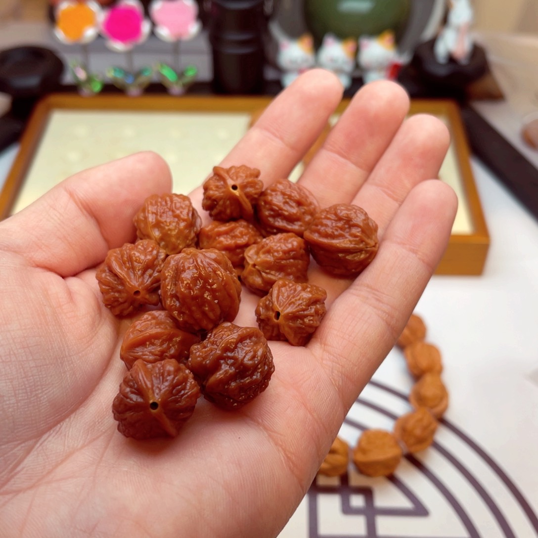 文玩核桃手串蛤蟆头回血