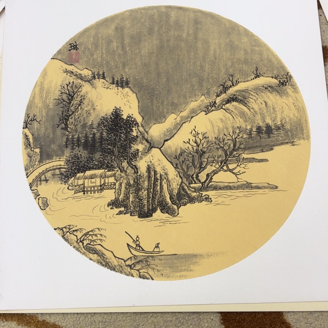 国画38-38卡纸作品艺