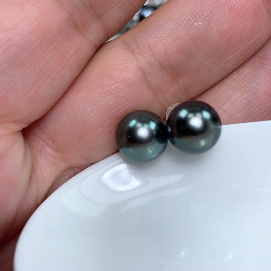 海水珍珠耳饰18K金镶嵌