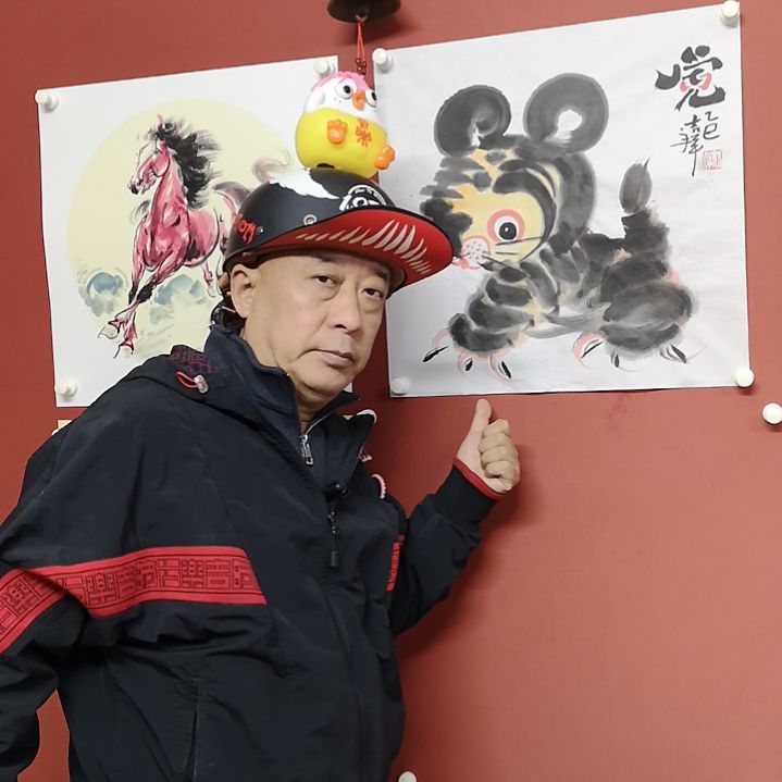 武武生威手绘国画作品
