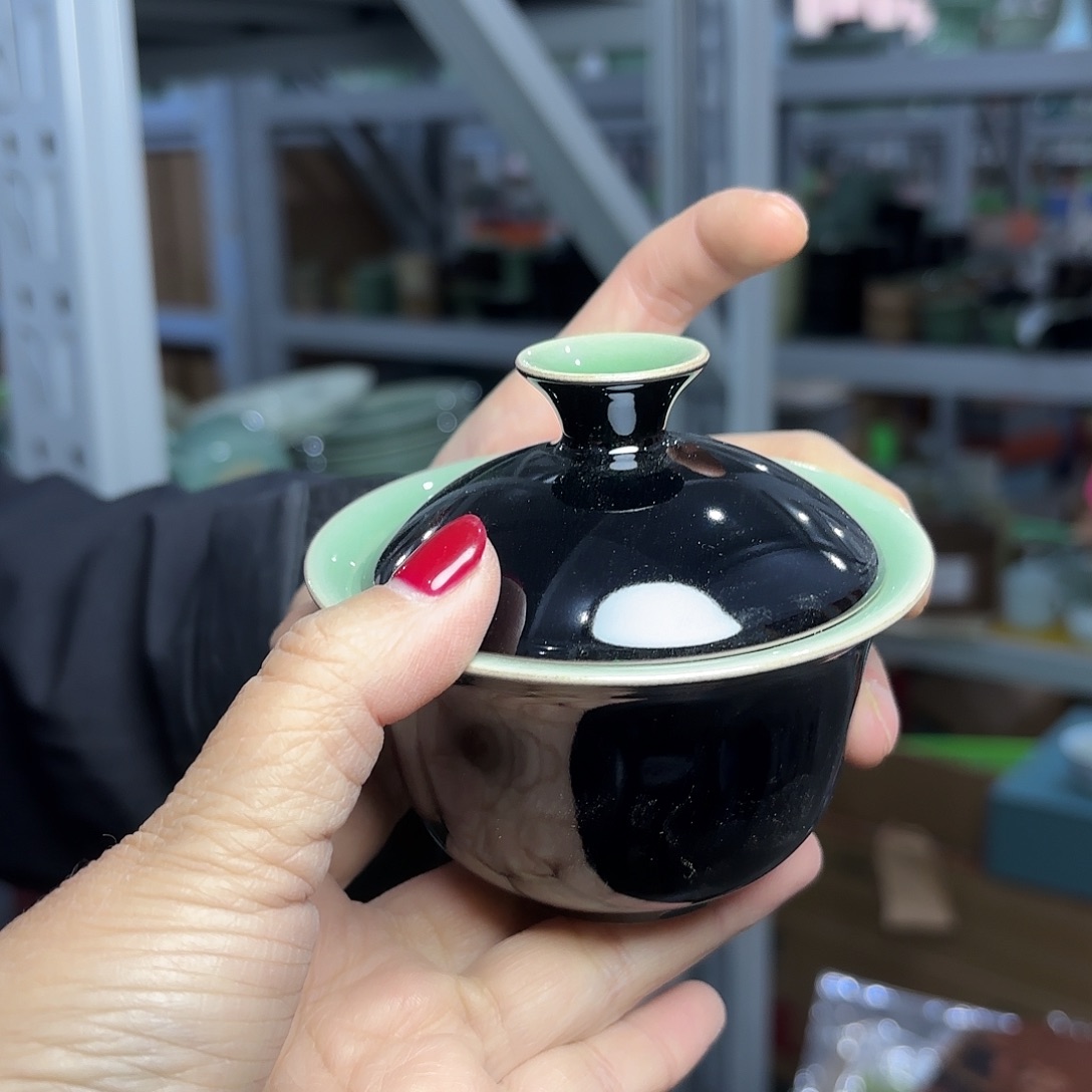 龙泉云间青瓷小米茶器