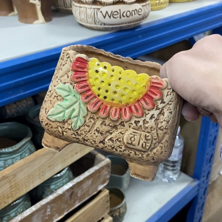 陶瓷花盆单场满9.9发12*9*10