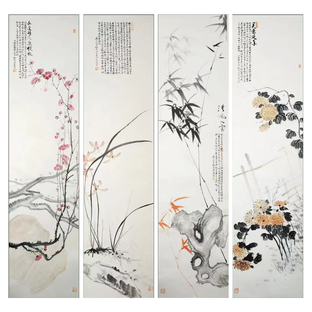 李振乾老师精选作品————————红袍画院 客厅玄关挂画