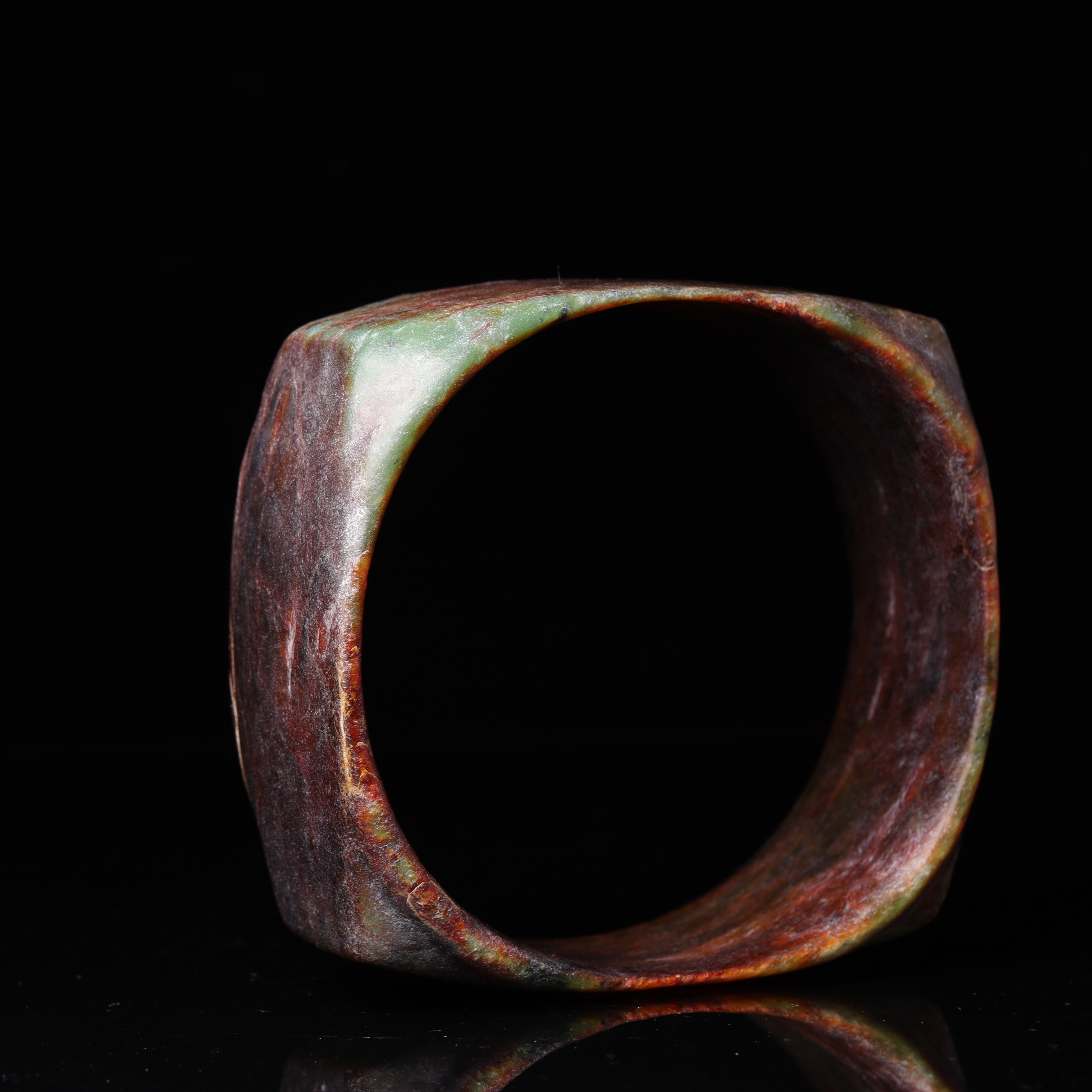 明代和田玉玉琮摆件