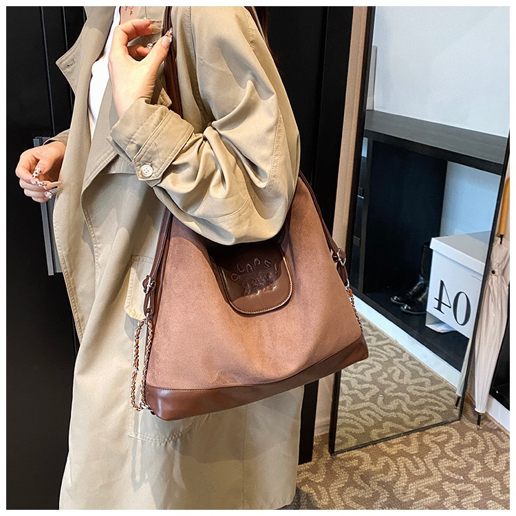 可爱轻奢毛绒托特包包2025爆款百搭大容量双肩单肩包高颜值腋下包