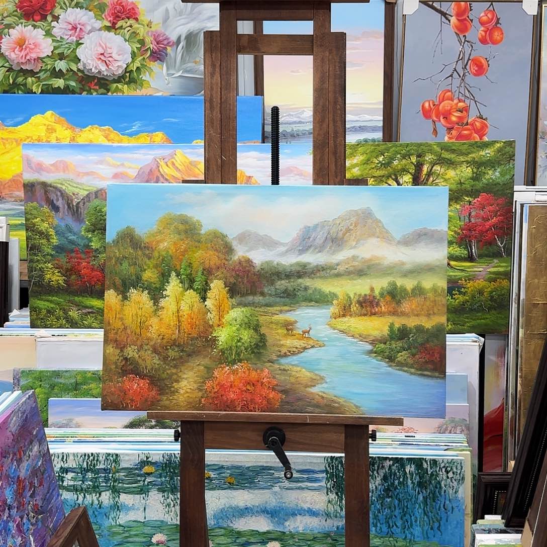 油画6090油画作品入选全国美展并