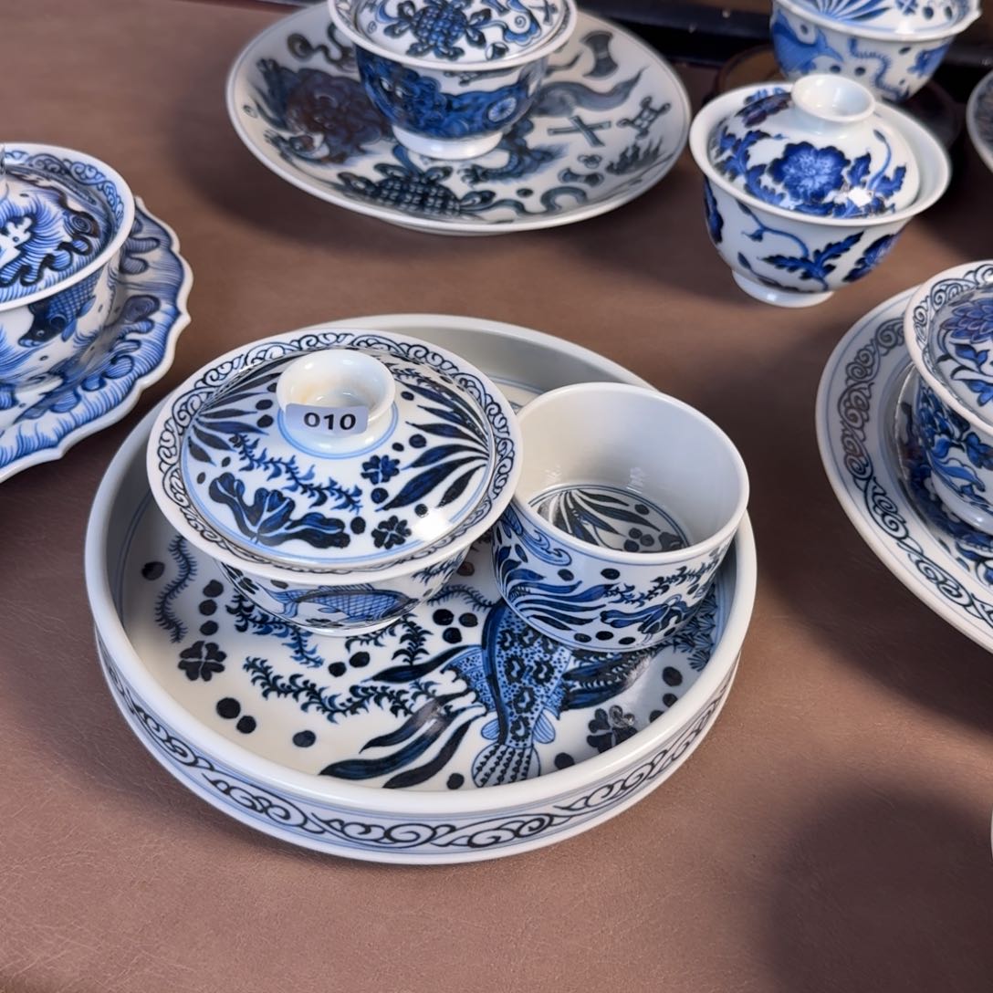 迪*～景德镇手工手绘茶具微瑕