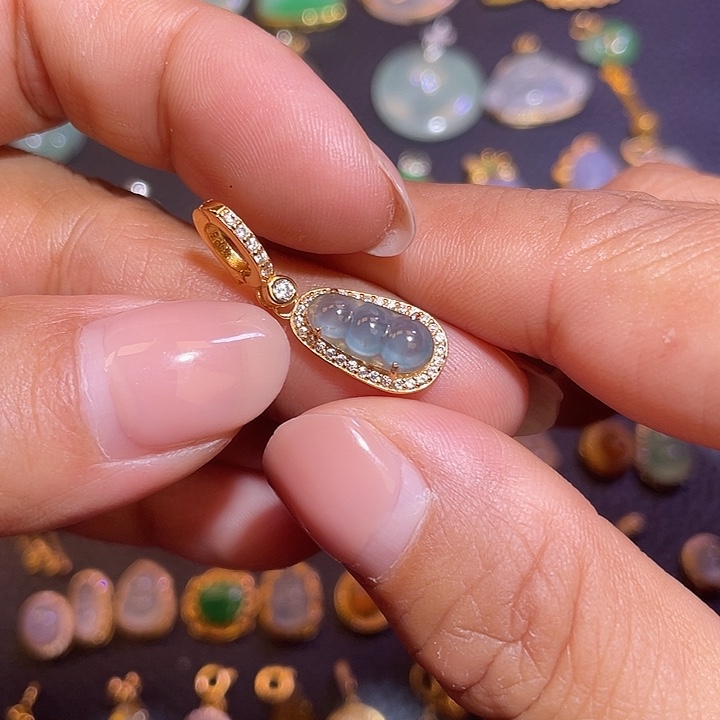 翡翠银S925镶嵌颈饰