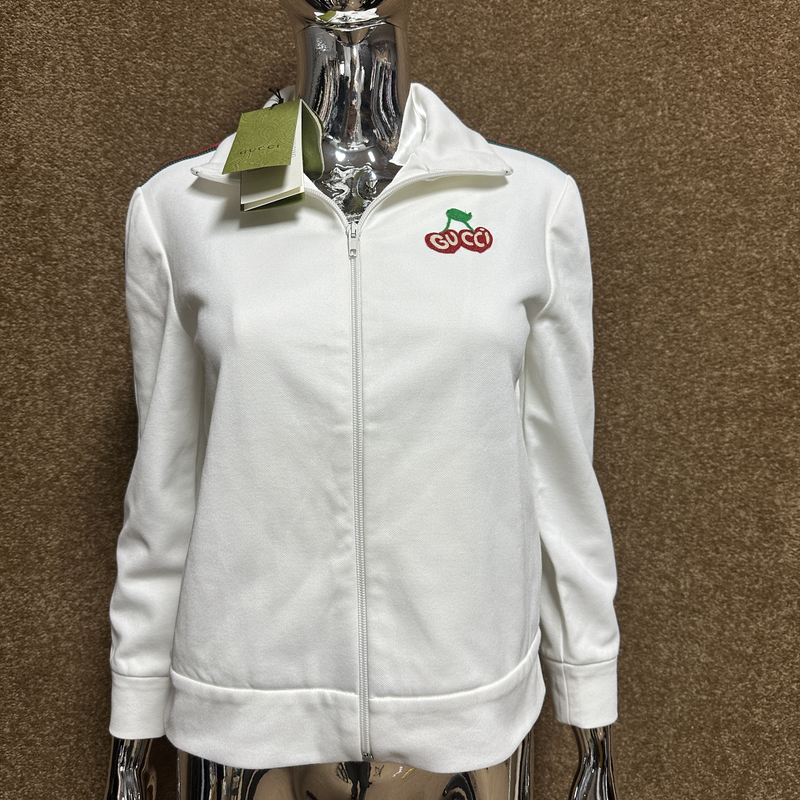 99新 GUCCI/古驰 樱桃刺绣logo印花外套 XS码 41688