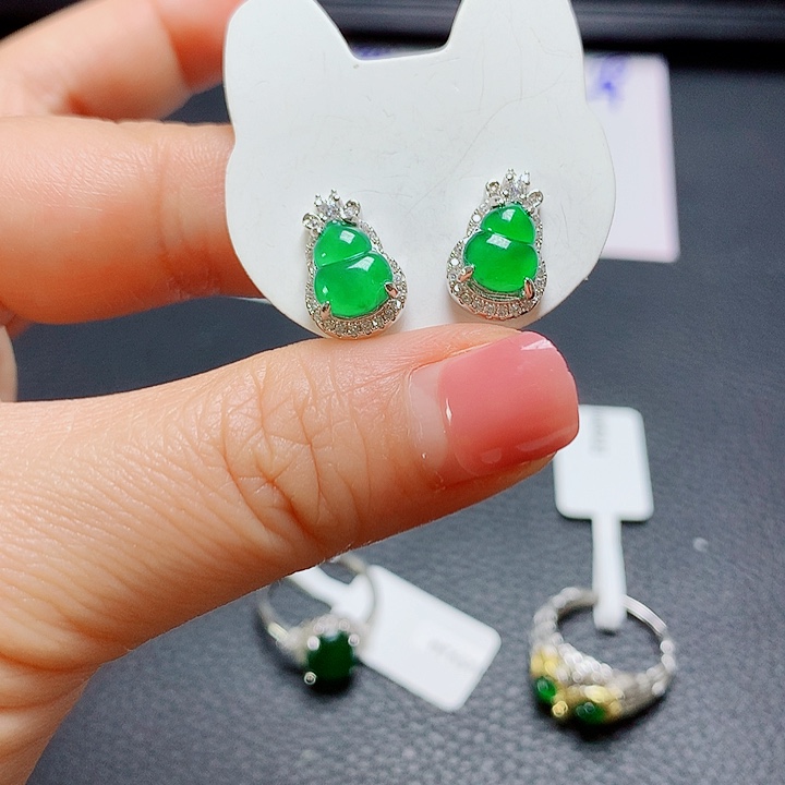 银S925镶嵌戒指翡翠