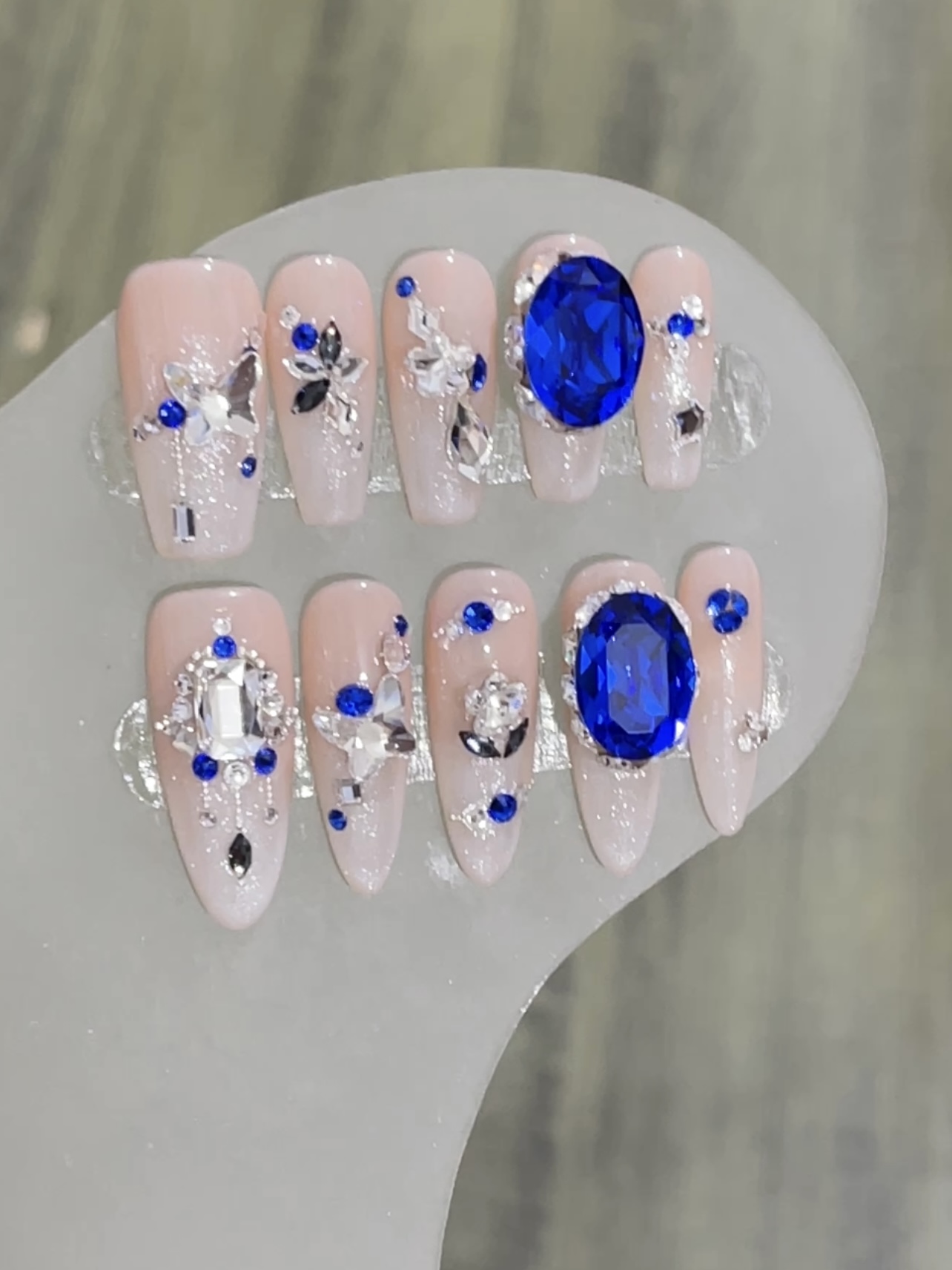 【蓝宝石】施华洛全华可拆卸式穿戴甲