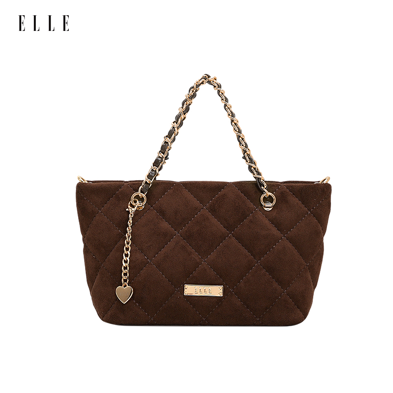 ELLE25新款【七夕礼物】时尚菱格包设计师款同款手提包斜挎单肩女包