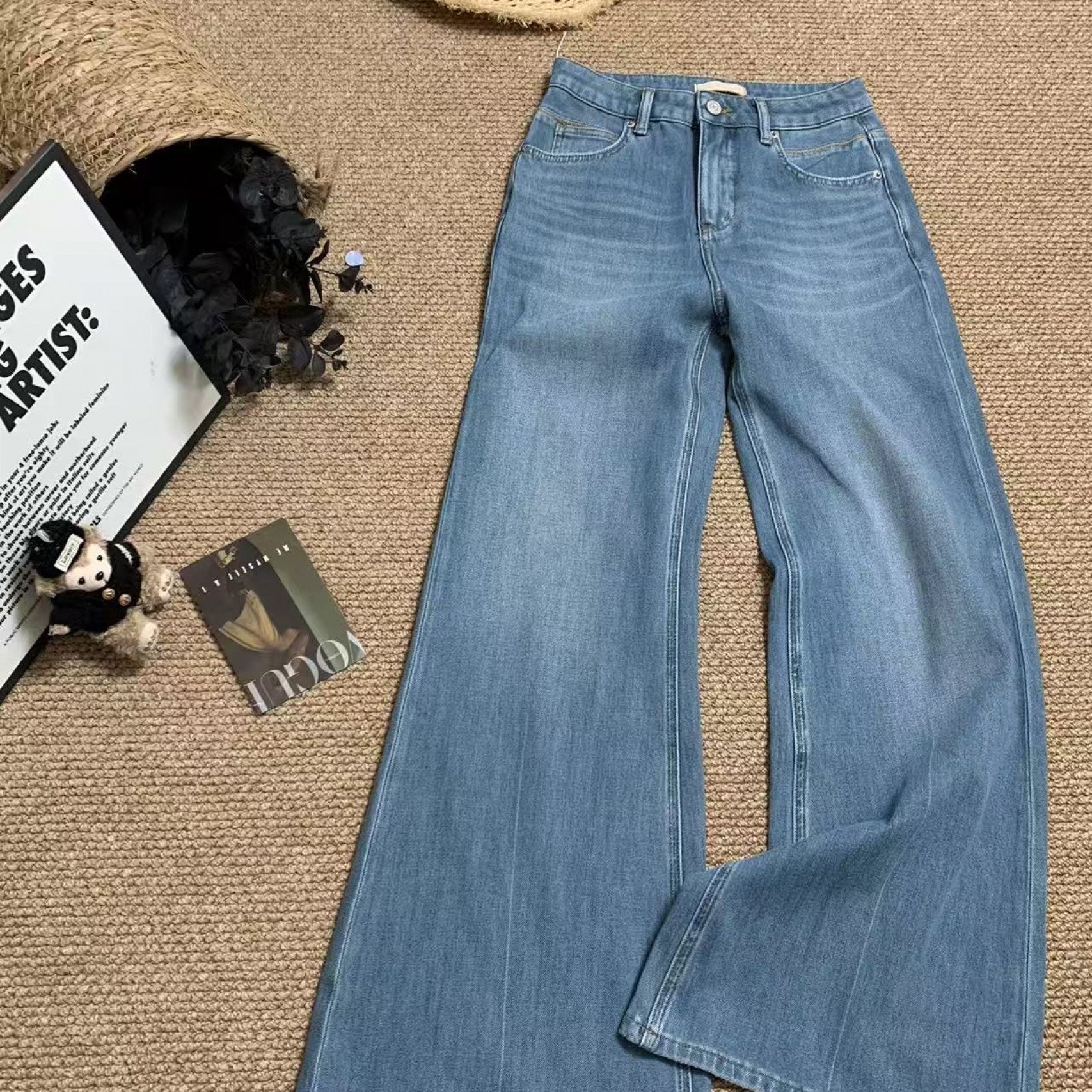 『雨美 Show』71909百搭休闲微辣牛仔裤