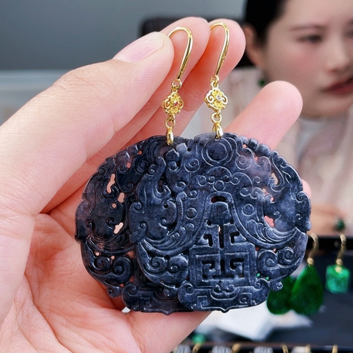 翡翠耳饰未镶嵌饰品