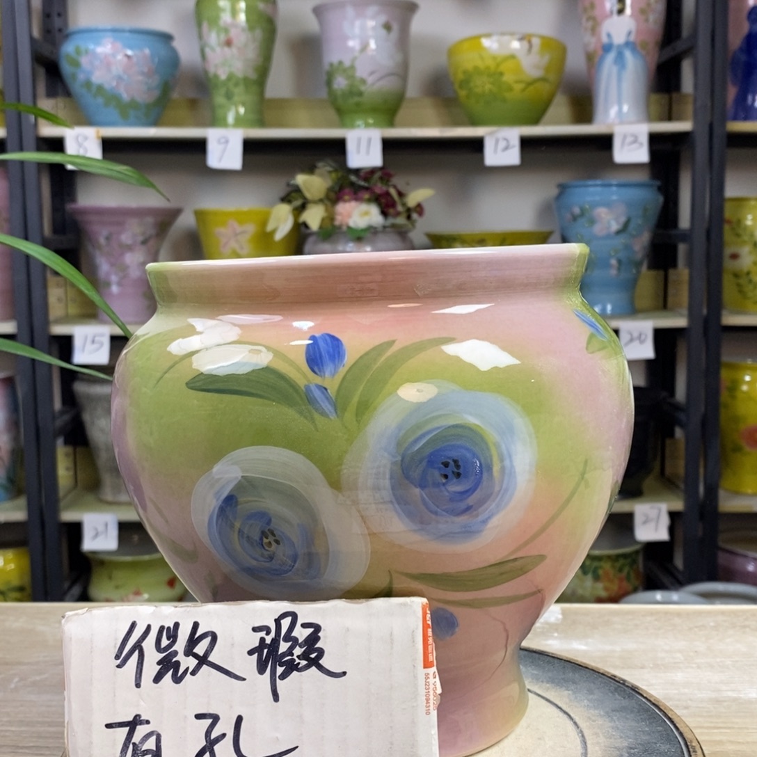 景德镇手工手绘陶瓷花盆