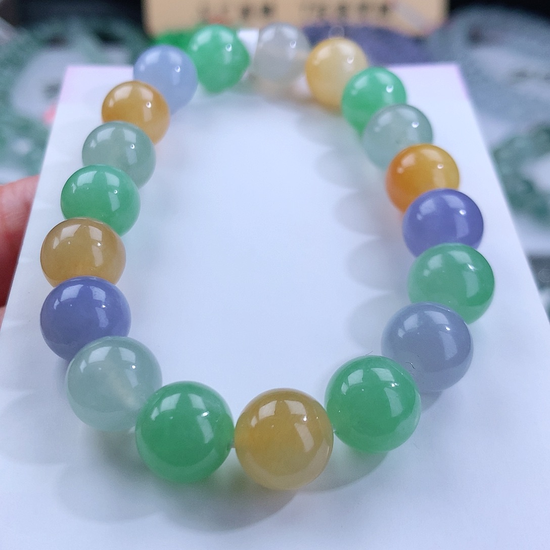 未镶嵌翡翠手链卡10mm