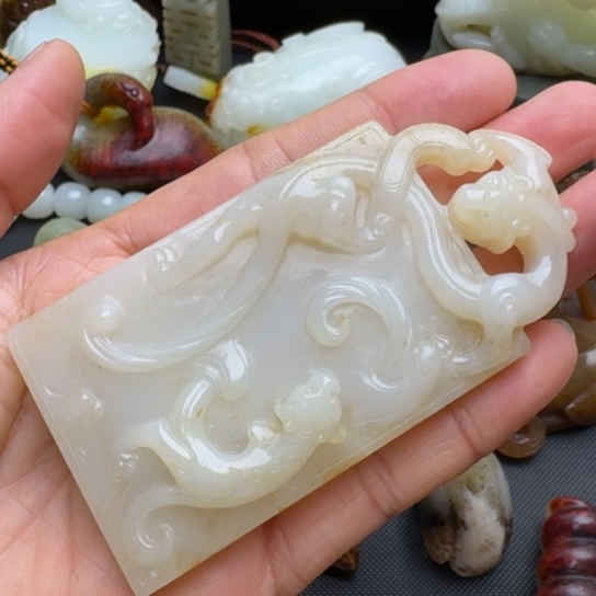 和田玉挂件未镶嵌徽*陈