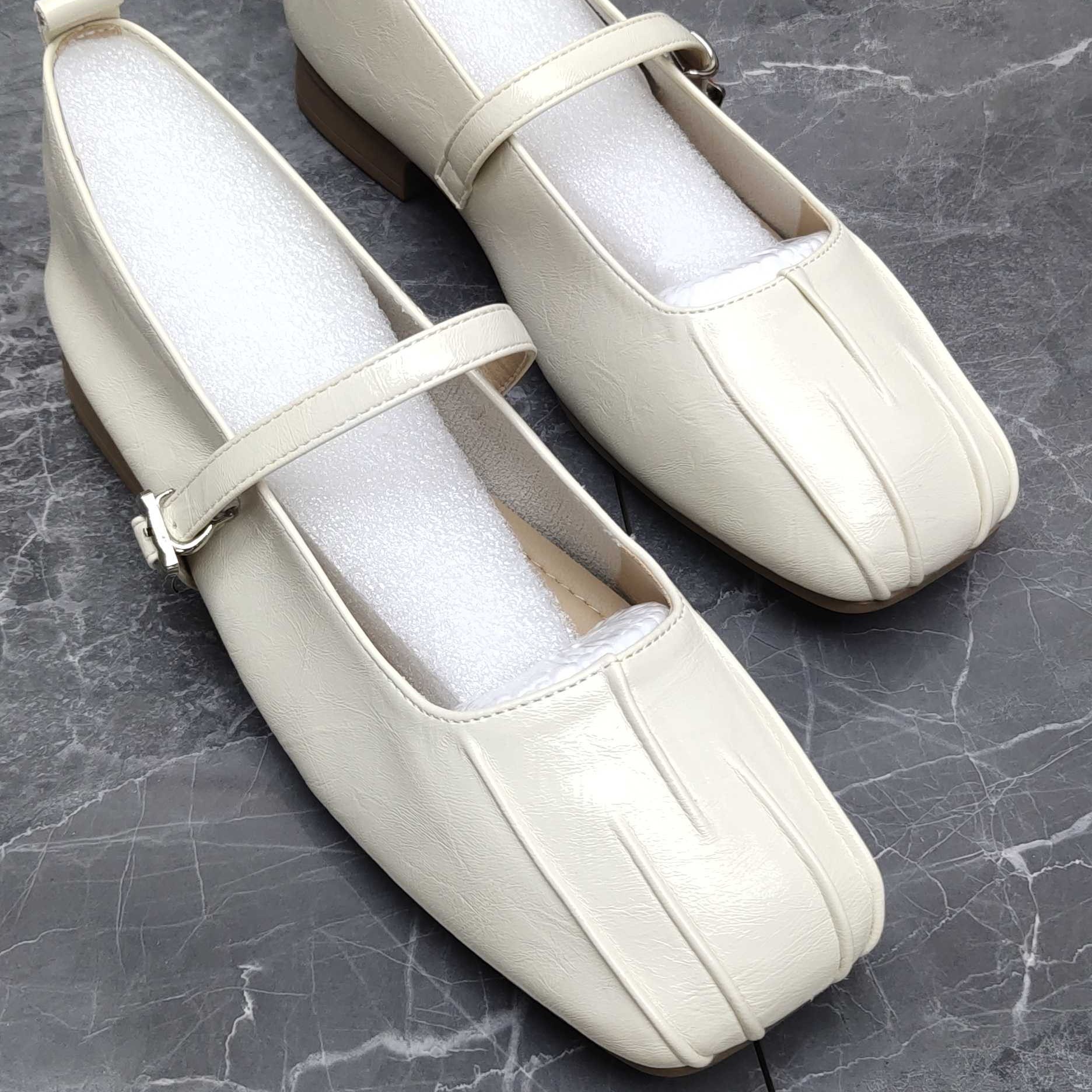 缘缘法式透气方头玛丽珍鞋单鞋56 6