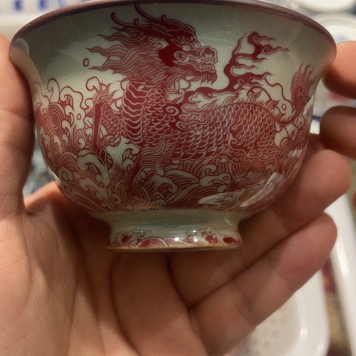 摆件陶景德镇陶瓷主人杯1233