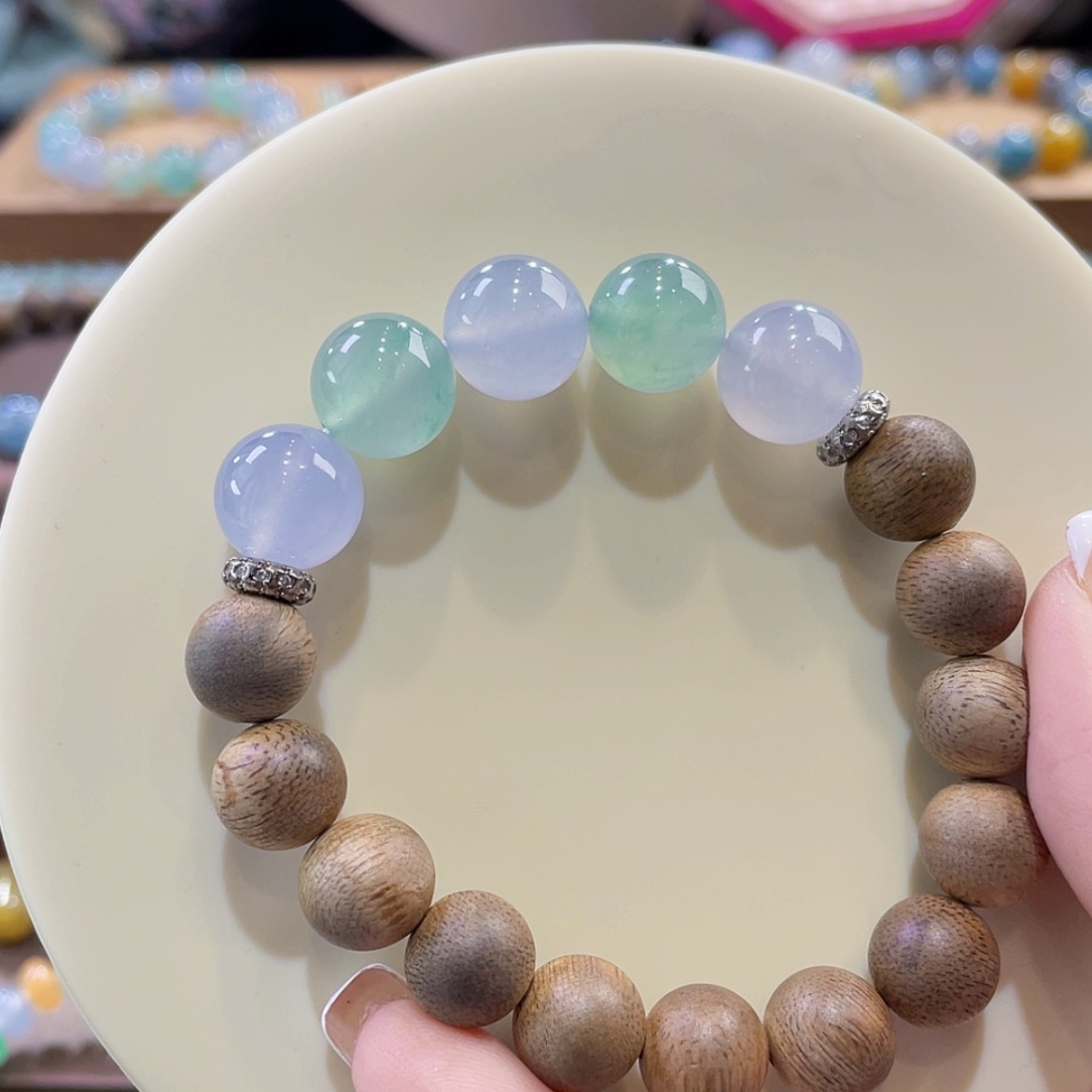 【闪购商品】翡翠未镶嵌颈饰12马卡龙