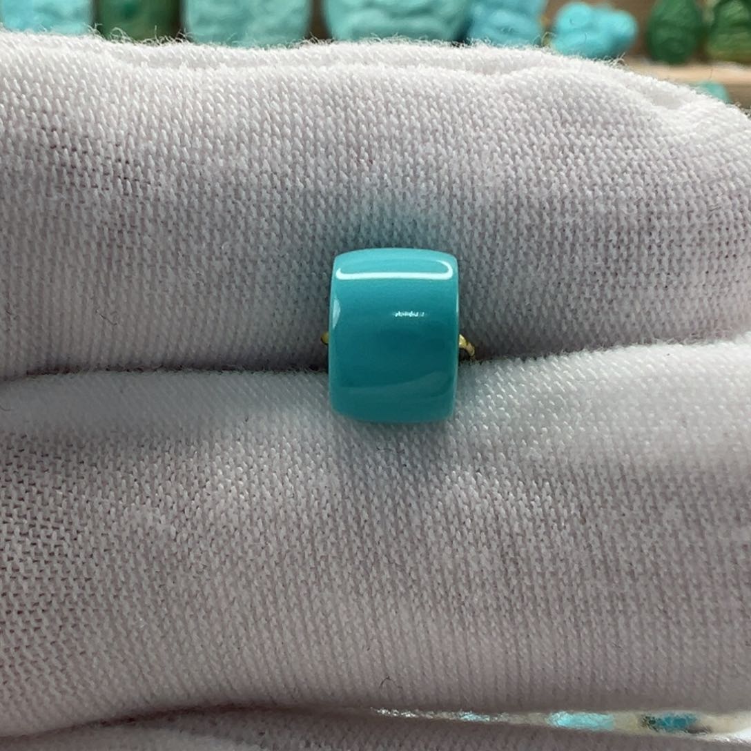 未镶嵌绿松石直切珠7.9x5.7mm豫*你