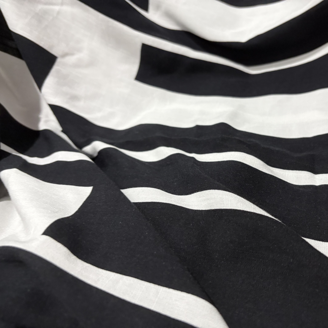 （4号花型）棉麻面料音符花型，中性可做男女士衣服