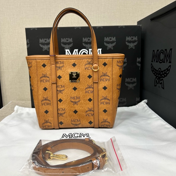 99新 MCM mcm 迷你菜篮子 托特包手提 斜挎 078
