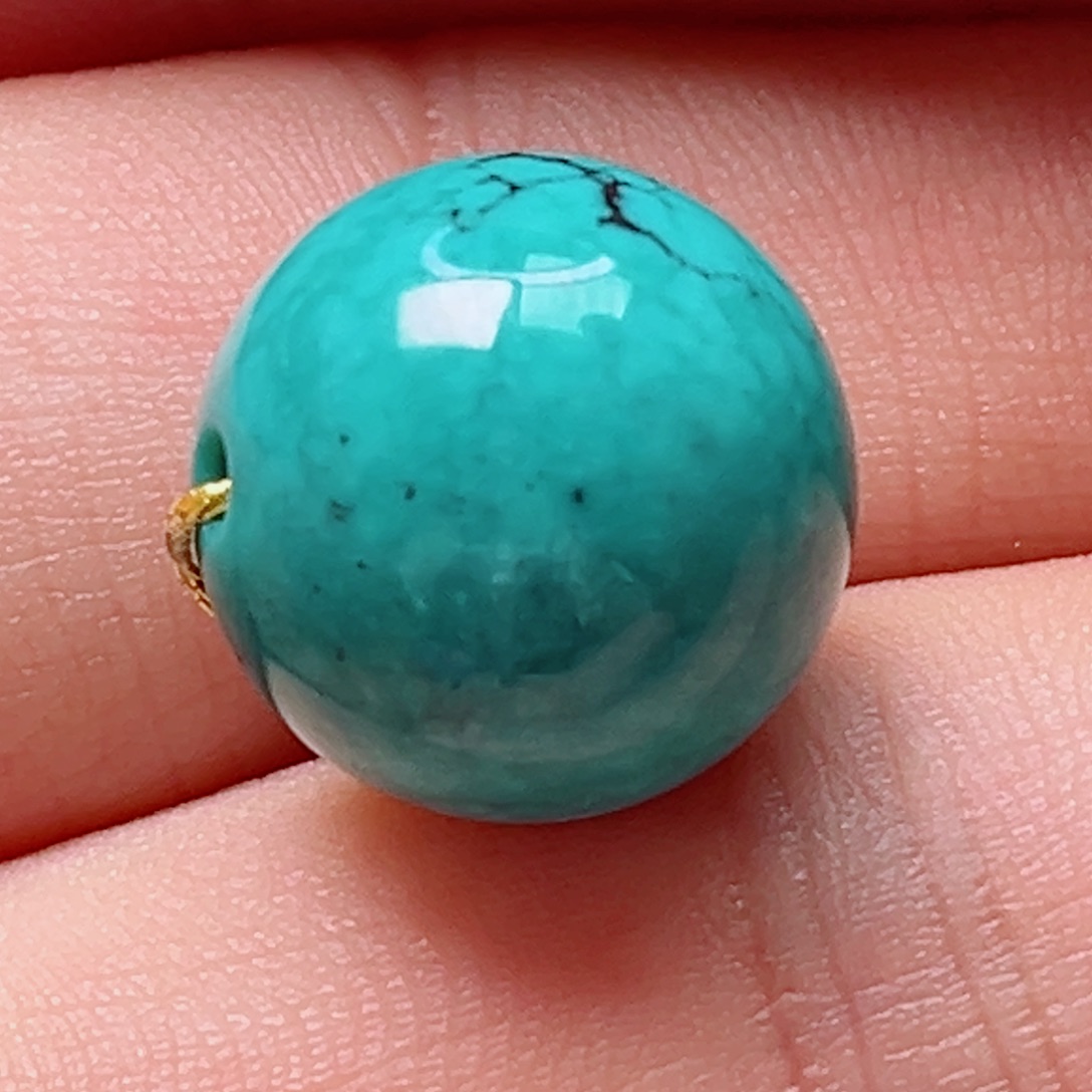 绿松石14.6圆珠未镶嵌