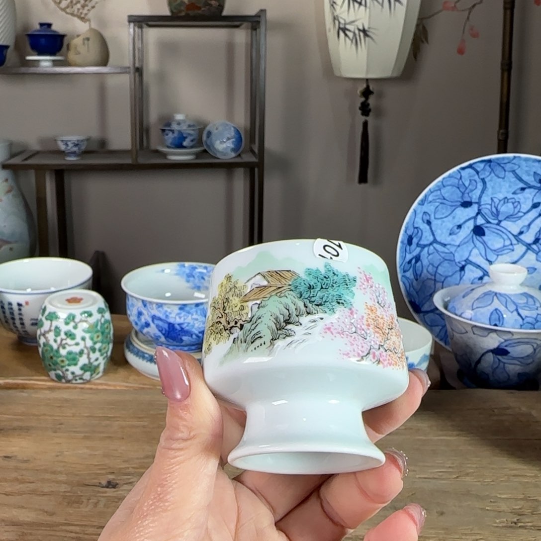 杯景德镇陶瓷柴烧多人