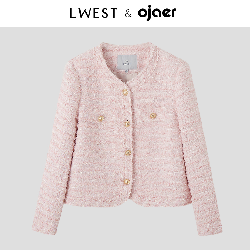 【鸥纪儿粉丝专享】朗文斯汀优雅小香风粉色短外套DTYW4308C11022