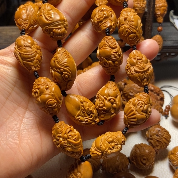 【闪购商品】橄榄核手串/手链十八财神手持