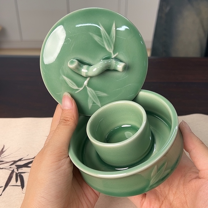 龙泉云间青瓷小米茶器